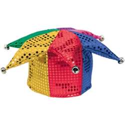 Rainbow Sequined Jester Hat | Party Supplies