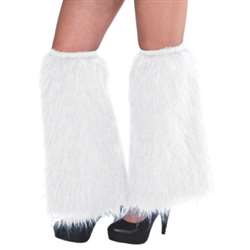 White Plush Leg Warmers | Party Supplies