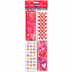 Valentine's Day Strip Sticker Mega Value Pack | Heart Decorations