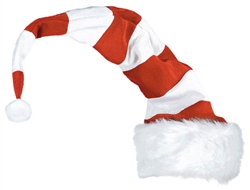 Striped Bend-to-Shape Santa Hat | Party Supplies