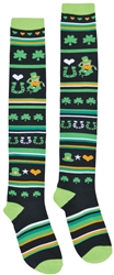 St. Patrick's Day Knee High Socks - Lucky Stripe  | party supplies