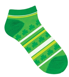 St. Patrick's Day No Show Socks - Striped  | party supplies