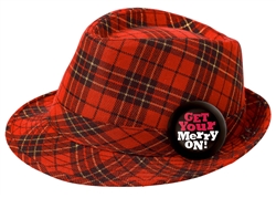 Holiday Plaid Fedora | Party Supplies