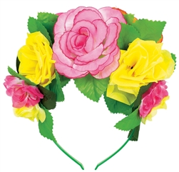Deluxe Flowered Headband | Party Supplies