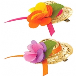 Mini Straw Hat Clips | Party Favors
