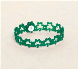 St. Patrick's Day Shamrock Rubber Bracelet | party supplies