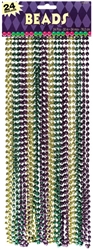 Metallic Bead Necklace | Mardi Gras Bead Necklace