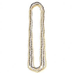 Metallic Bead Necklaces - Black, Silver & Gold | Party Supplies