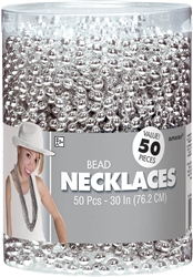 Silver Bead Necklaces | Party Supplies