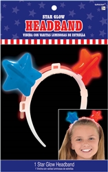 Patriotic Stars Glow Headband | Party Supplies