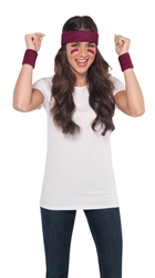 Burgundy Wrist & Headband Set | Party Supplies