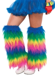 Rainbow Plush Leg Warmers