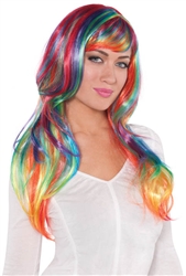 Rainbow Glamorous Wig | Party Supplies