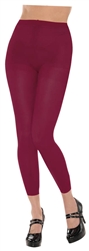 Burgundy Footless Tights | Party Supplies