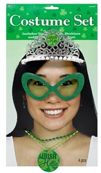 St. Patrick's Day Costume Set with Tiara | Irish Party Apparel