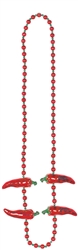 Chili Pepper Bead Necklace  | Party Supplies