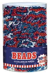 Patriotic Bead - Red/Blue/Silver | Party Supplies