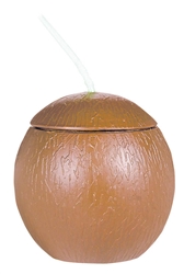 Coconut Shaped Cup with Straw | Party Cup