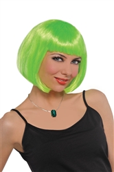 Lime Green Short Bob Wig | party supplies