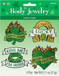 St. Patrick's Day Glitter Body Jewelry | party supplies