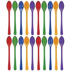 Jewel Tone Plastic Cocktail Spoons | Party Supplies