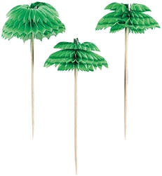 Palm Tree Honeycomb Picks | Party Supplies