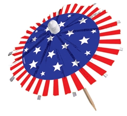 Patriotic Jumbo Umbrella Picks | Party Supplies