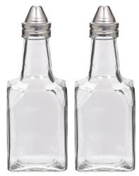 Oil & Vinegar Glass Bottles w/Metal Cap | Party Supplies