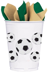 Soccer Fan Plastic Cups | Party Supplies