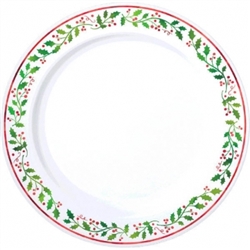 Christmas 7-1/2" Round Plastic Plates | Party Supplies