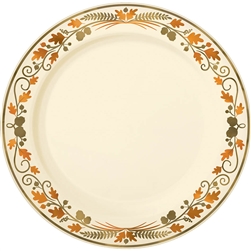 Thanksgiving Premium Plastic Round 7-1/2" Plates | Party Supplies