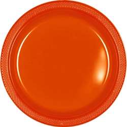 Orange Plastic Plates 9" | Party Supplies