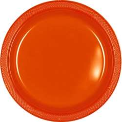 Orange Plastic Plates 10-1/4" | Party Supplies