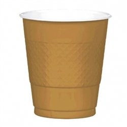 Gold 12 oz Plastic Cups - 20ct. | Party Supplies
