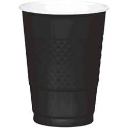 Jet Black Cups, 16 oz 20 ct | Party Supplies