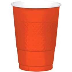 Orange Cups, 16 oz  | Party Supplies