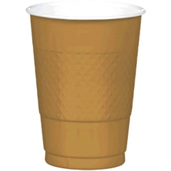 Gold 16 oz. Plastic Cups - 20ct. | Party Supplies