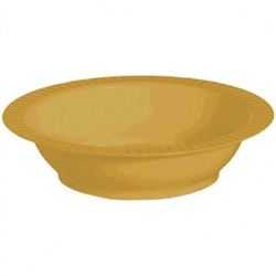 Gold 12 oz Premium Plastic Bowls - 24ct. | Party Supplies