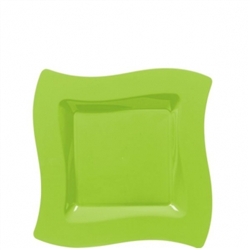 Wavy Square 6-1/2" Plates - Kiwi | Party Supplies