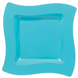 Wavy Square 6-1/2" Plates - Caribbean | Party Supplies