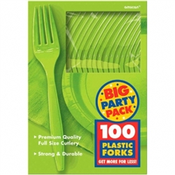 Kiwi Big Party Pack Plastic Forks | St. Patrick's Day Tableware