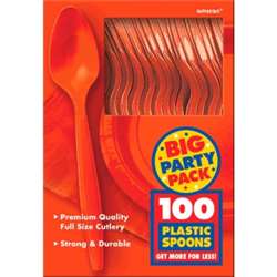 Orange Peel Spoons, 100 ct | Party Supplies
