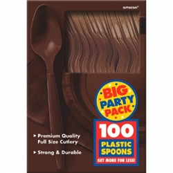 Chocolate Brown Spoons - 100ct. | Party Supplies