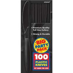 Jet Black Knives, 100 ct | Party Supplies