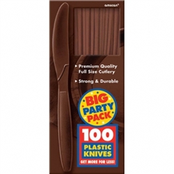 Chocolate Brown Knives - 100ct. | Party Supplies