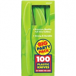 Kiwi Big Party Pack Plastic Knives | St. Patrick's Day Tableware