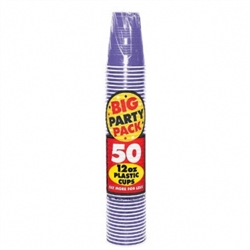 New Purple 12 oz. Plastic Cups  - 50ct | Party Supplies