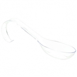 Clear Plastic Mini curved Spoons | Party Supplies