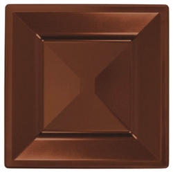Chocolate Brown Square 10-3/4" Plastic Plates - 10ct. | Party Supplies