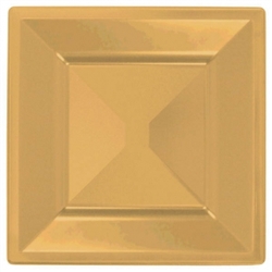 Gold Square 10-3/4" Plastic Plates - 10ct. | Party Supplies